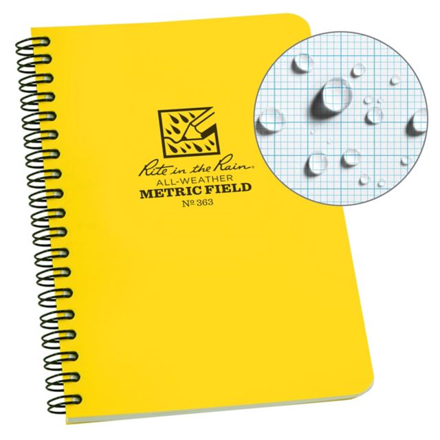 4 5/8 x 7 Side Spiral Notebooks with metric field pattern