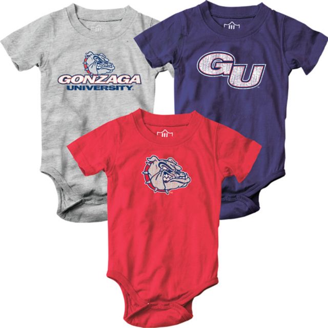 Gonzaga University Infant Bodysuit 3-Pack