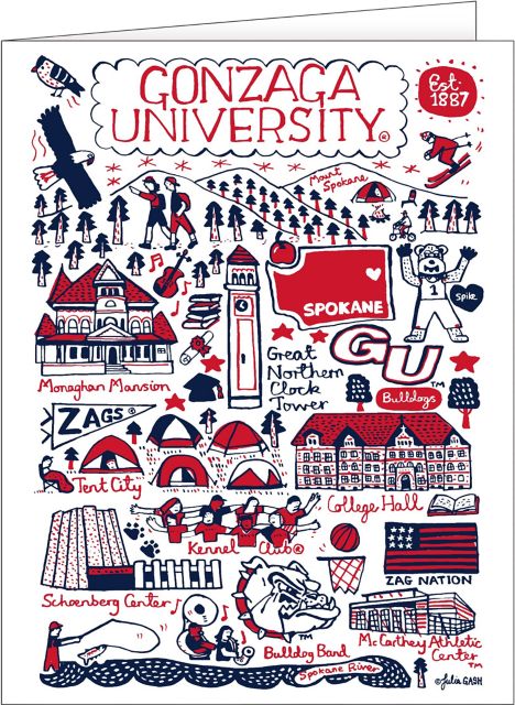Gonzaga University 10 Pack Notecards
