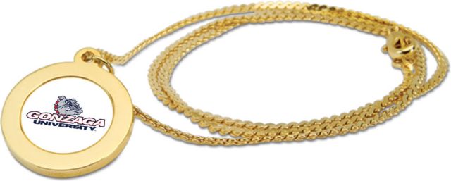CSI Gold Pendant Necklace With Colored Medallian - ONLINE ONLY