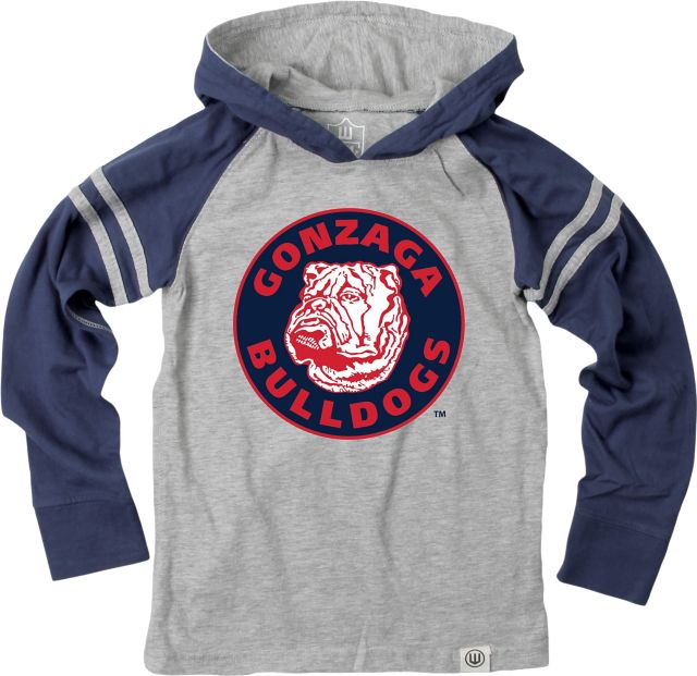 Gonzaga University Bulldogs Toddler Boys Raglan Hooded Long Sleeve Shirt