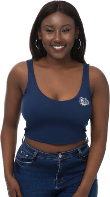 Gonzaga University Women's V-Neck Cropped Tank Top
