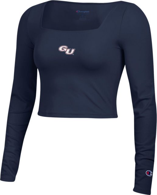 Gonzaga University Women's Square Neck Cropped Long Sleeve T-Shirt