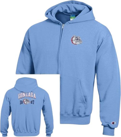 Gonzaga University Bulldogs Youth Full Zip Hooded Sweatshirt