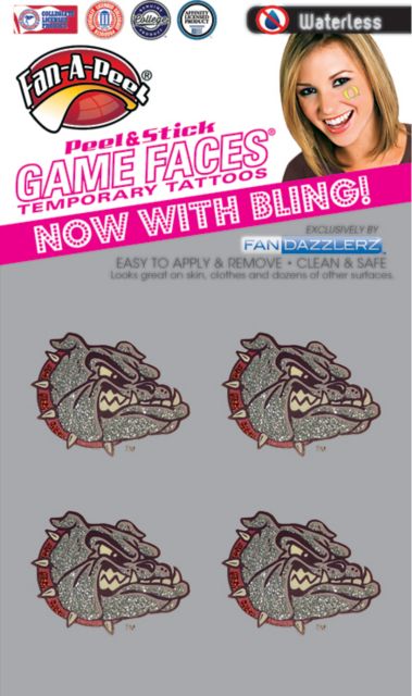 Gonzaga University 4-Pack Waterless Glitter Tattoo