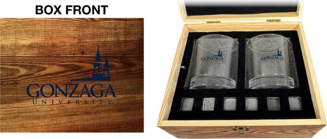 Gonzaga University Bulldogs Rock Glass Box Set