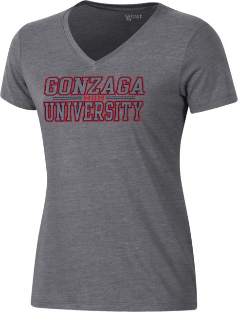 Gonzaga University Mom Women's V-Neck Short Sleeve T-Shirt