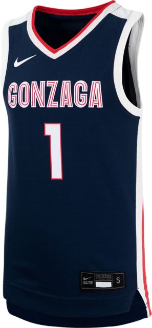 Youth ProSphere #1 Navy Gonzaga Bulldogs Basketball Jersey Size: Small