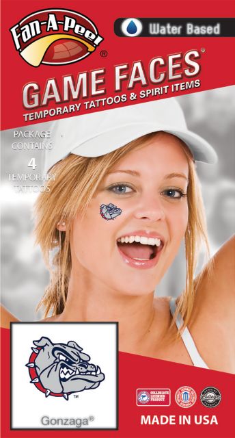 Gonzaga University Tattoo 4-Pack