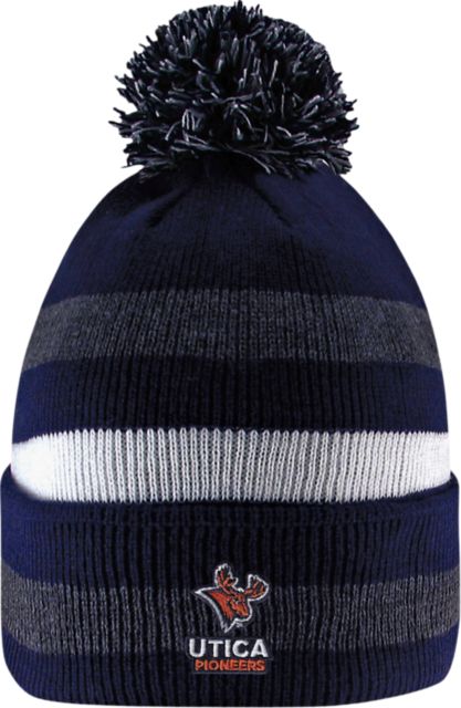 Utica University Cuffed Pom Knit Hat
