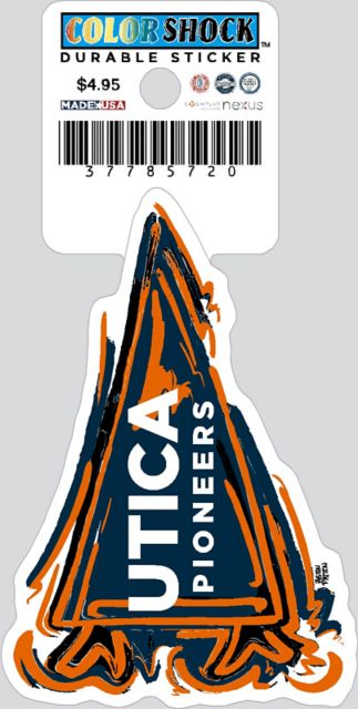 Utica University Pioneers Durable Sticker