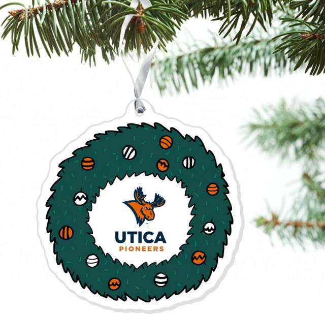 Utica University Pioneers 3"x4" Ornament