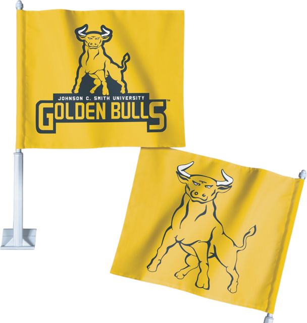 Johnson C. Smith University Golden Bulls Two Sided Car Flag