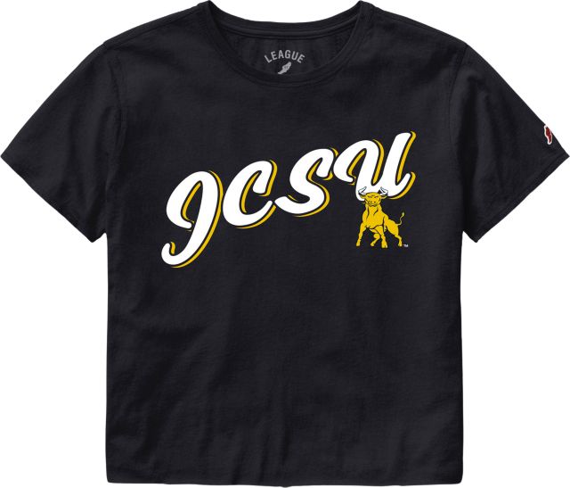 Johnson C. Smith University Golden Bulls Women's Crop Short Sleeve T-Shirt