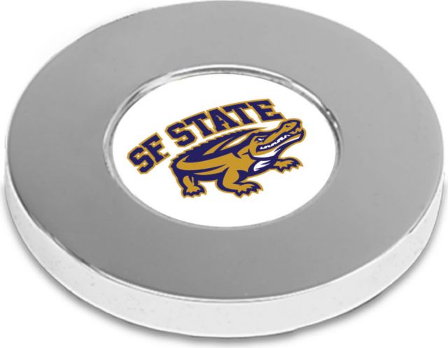 CSI Silver Paperwitheight (Gift Boxed) With Colored Medallion - ONLINE ONLY