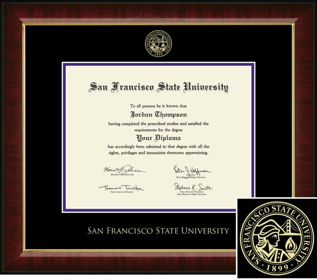 Church Hill Classics Embossed Diploma Frame. Bachelors, Masters, PhD. - ONLINE ONLY