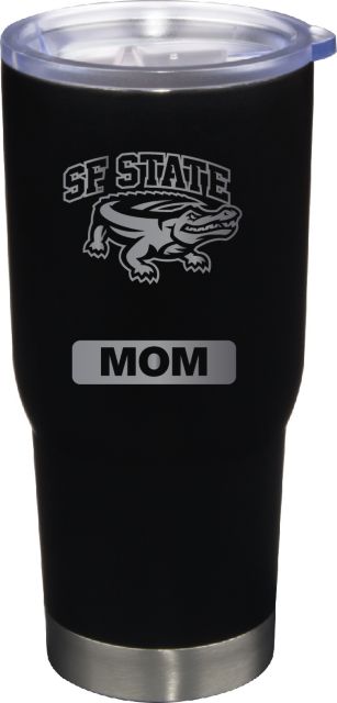 22 oz Matte Black Stainless Steel Tumbler Mom