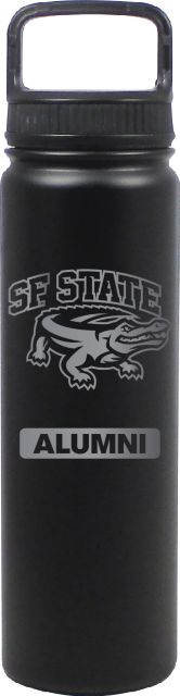 24 oz Matte Black Stainless Steel Water Bottle Alumni