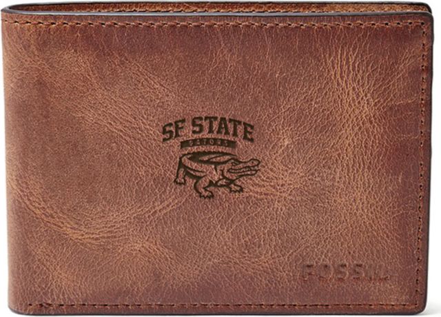 Fossil Leather Derrick Front Pocket Bifold - Brown - ONLINE ONLY