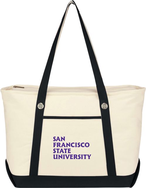 San Francisco State University Canvas Zippered Tote Bag