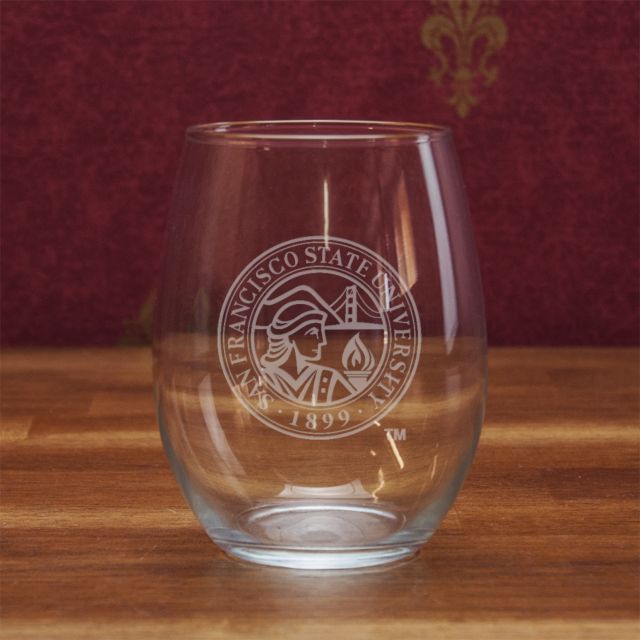 San Francisco State University 21 Oz. Stemless Wine Glass