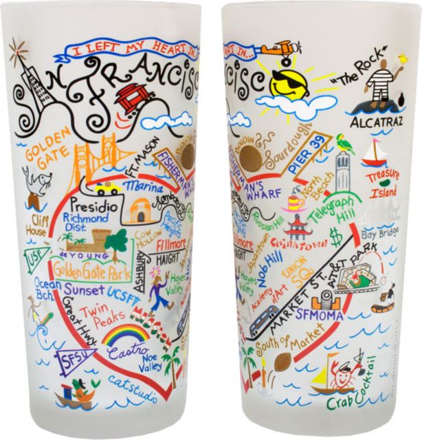San Francisco State University 15 oz. Frosted Glass