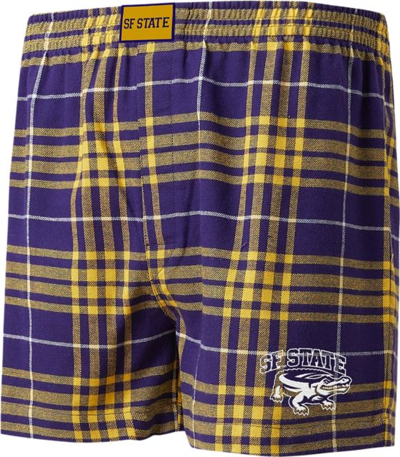 San Francisco State University Gators Flannel Boxer Shorts