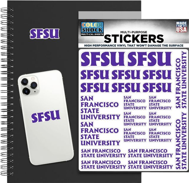 San Francisco State University Gators Sticker Sheet