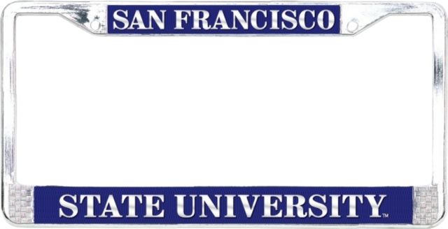 San Francisco State University Polished License Plate Frame