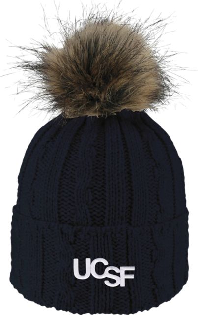 University of California San Francisco Women's Fur Pom Beanie