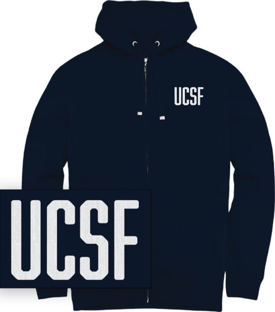 University of California San Francisco Chainstitch Full Zip Hooded Sweatshirt