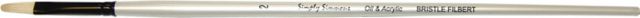 RAINBOW BRUSH WHITE BRISTLE FILBERT [LH] 140KF No.5 - Rainbow Art Shop
