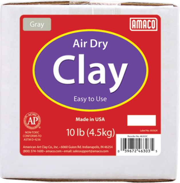 CLAY AIR DRY GRAY 10LB