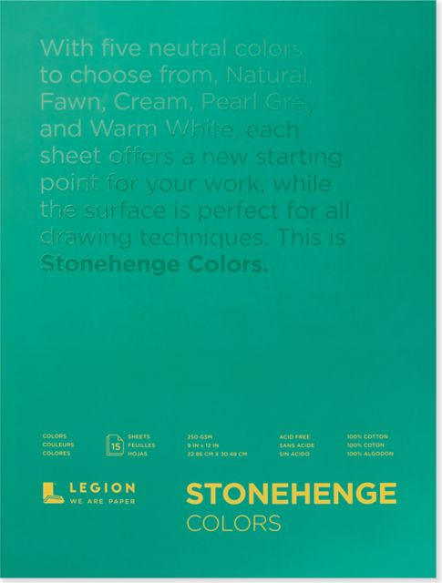 Stonehenge Paper Pad 9x12 30 Sheets/Pkg White