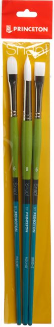 Snap White Taklon Set  3/Pack Long Handle