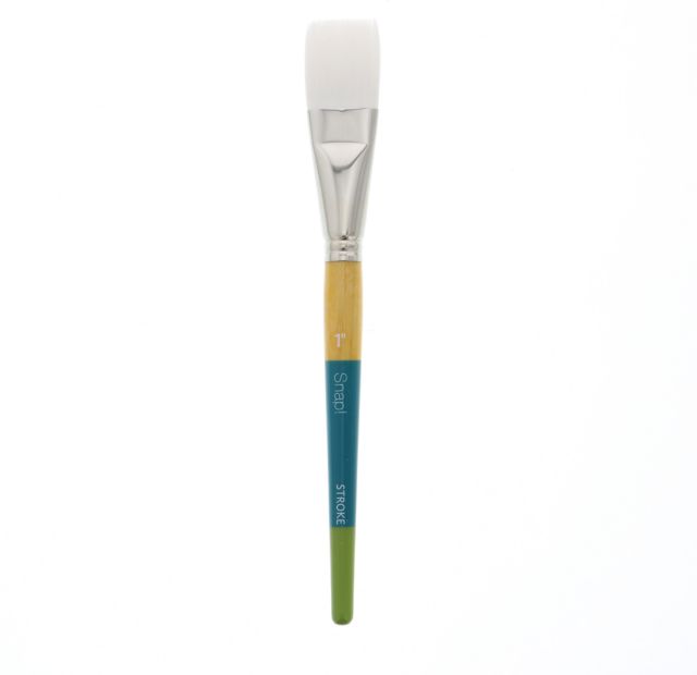SNAP WHITE TAKLON STROKE 1IN SHORT HANDLE