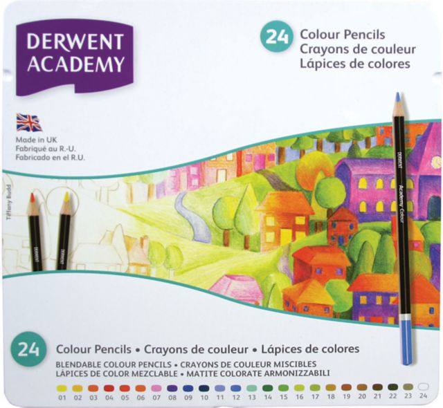 Academy Color Pencil Tin 24-Set