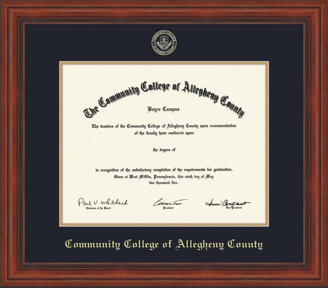 Community College of Allegheny County Diploma Frame