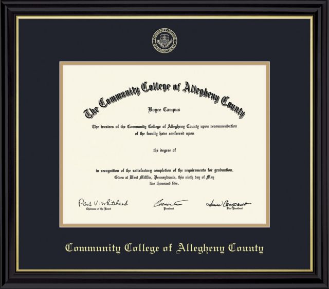 Community College of Allegheny County Diploma Frame