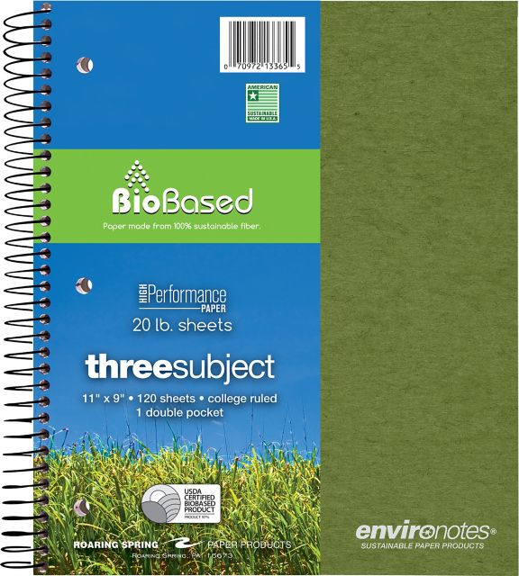 Oxford® 5 Subject Poly Notebook, 9