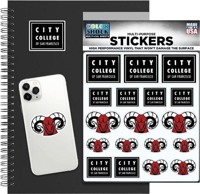 City College of San Francisco Sticker Sheet