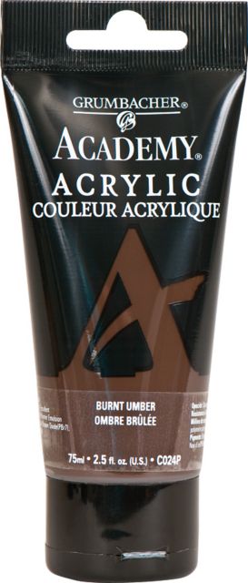ACADEMY ACRYLIC 75ML BURNT UMBER