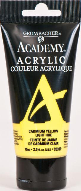 ACADEMY ACRYLIC 75ML CADMIUM YELLOW LIGHT