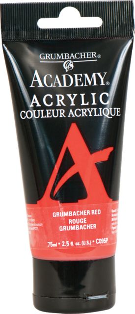 ACADEMY ACRYLIC 75ML GRUMBACHER RED