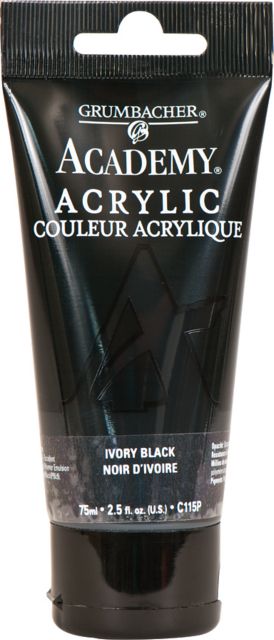 ACADEMY ACRYLIC 75ML IVORY BLACK