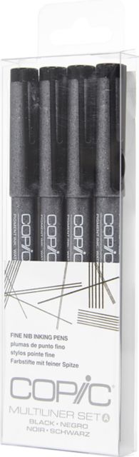 Multiliner Fine Black 4-Piece Set