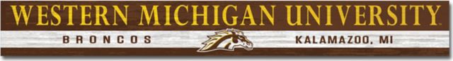Western Michigan University Doorway Plank Sign 4x36 - ONLINE ONLY