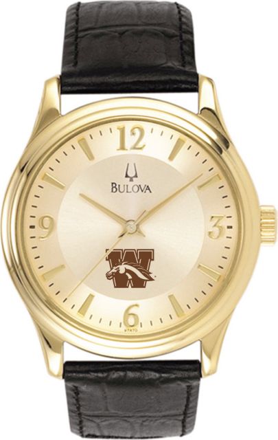 Bulova Men's Gold and Leather Watch - ONLINE ONLY
