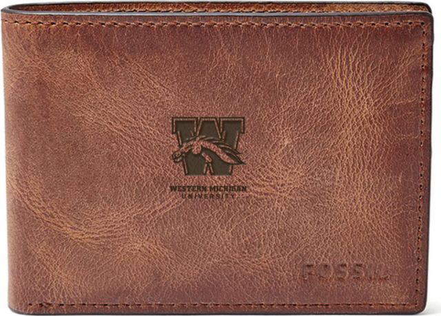 Fossil Leather Derrick Front Pocket Bifold - Brown - ONLINE ONLY