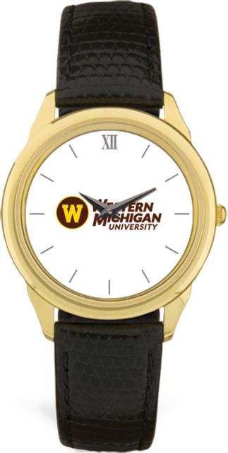 CSI Men's Black Leather  Wristwatch  (Gift Boxed) With Colored Medallion - ONLINE ONLY